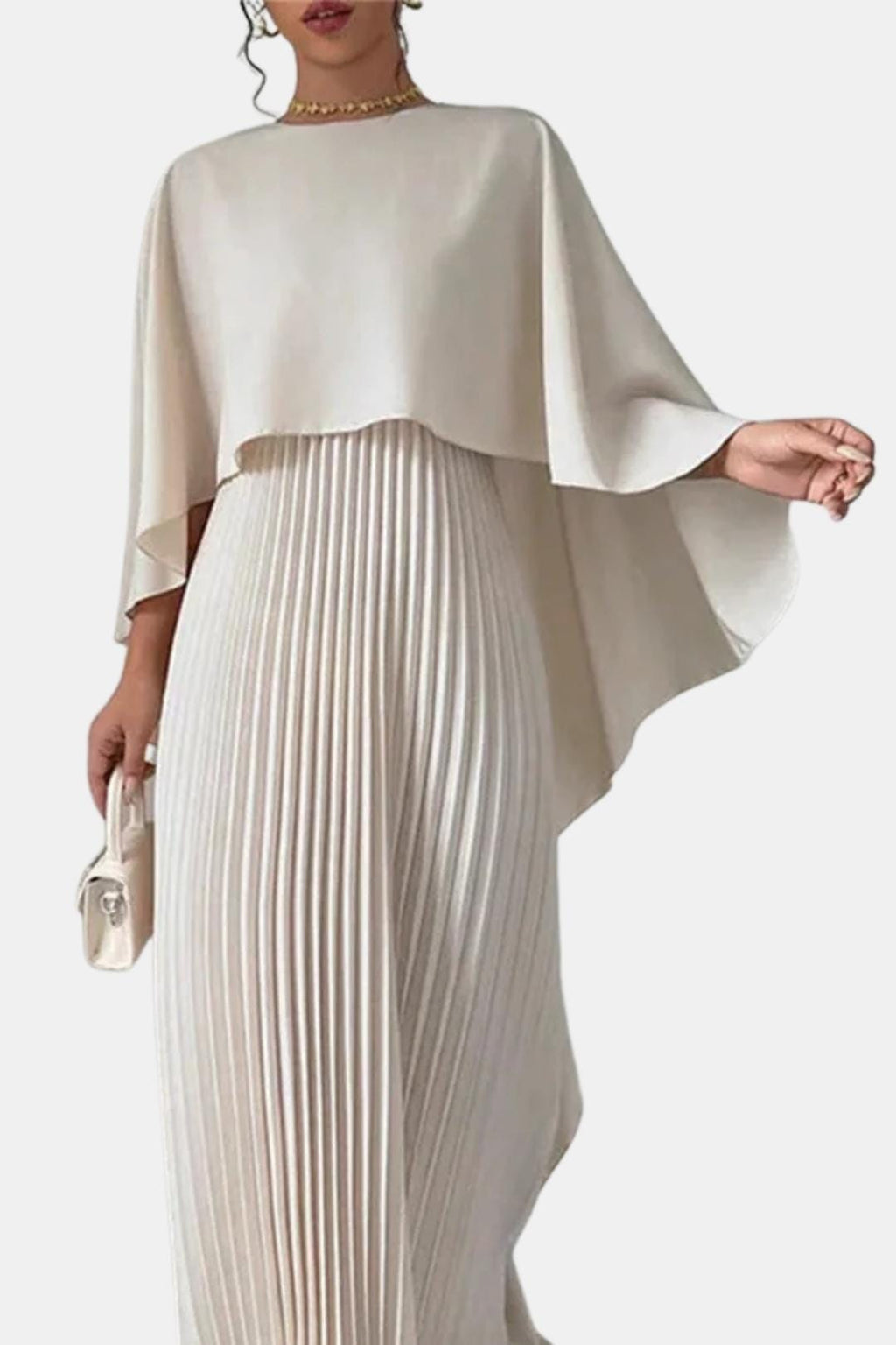Anna – Elegant Pleated Chiffon Dress - Image 3