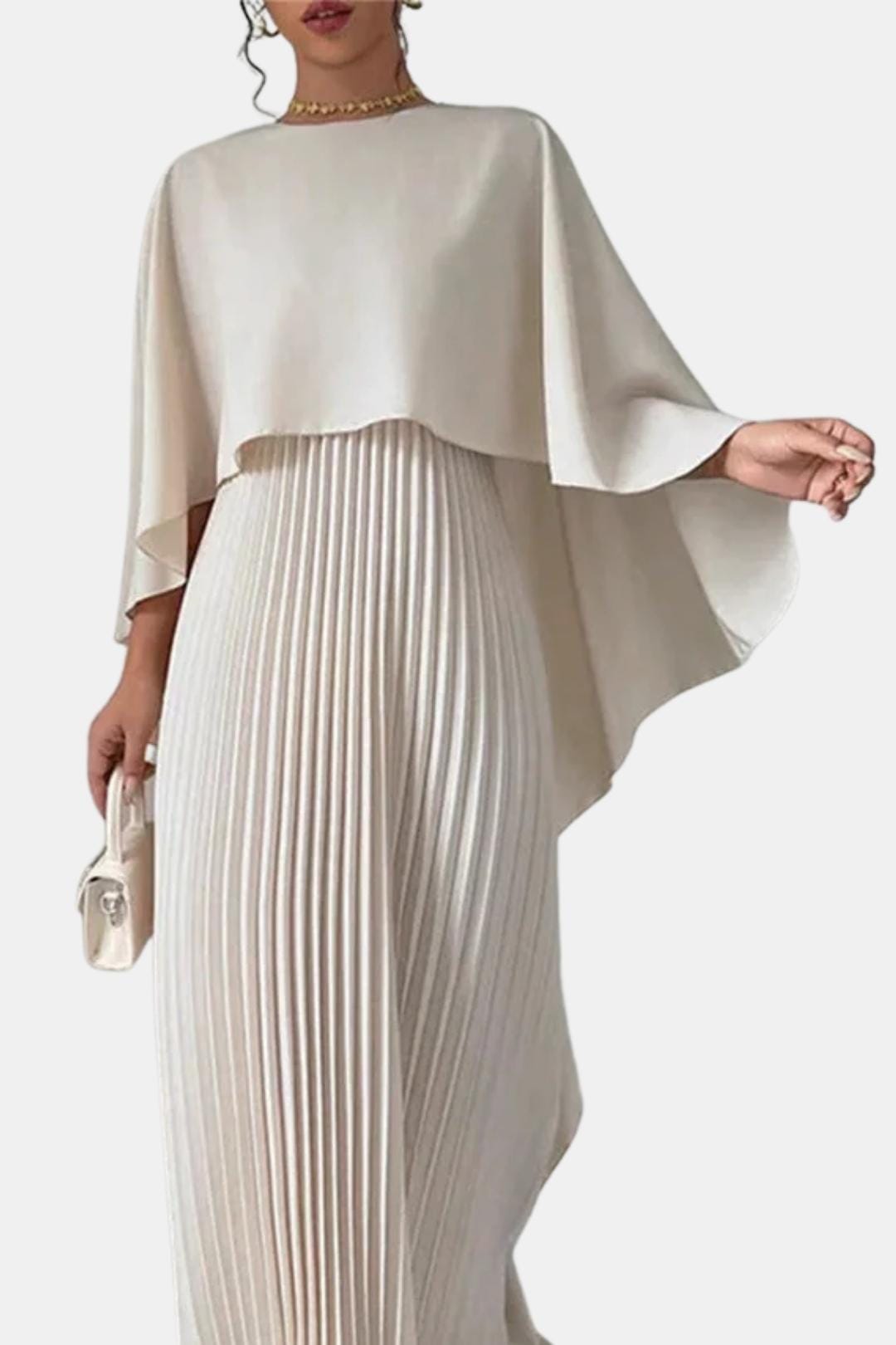 Anna – Elegant Pleated Chiffon Dress - Image 3
