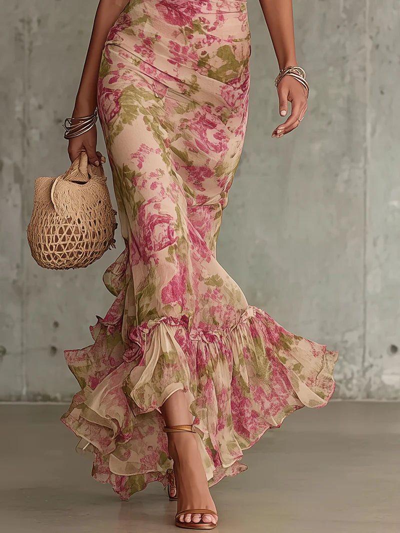 Frieda – Floral Puff Sleeves Dress - Image 3
