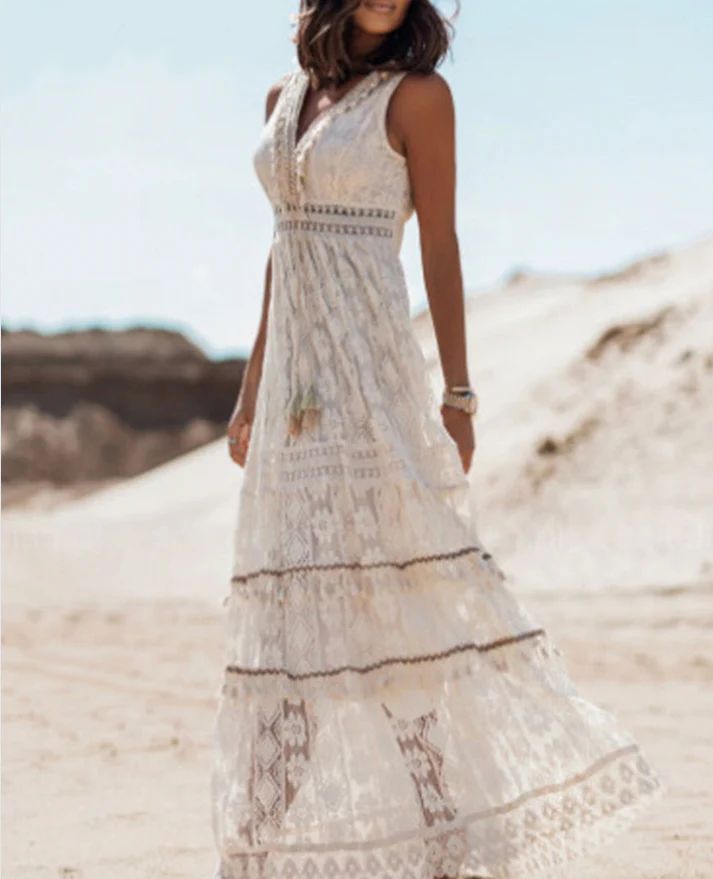 Mila – Women Summer Bohemian Maxi Dress - Image 3