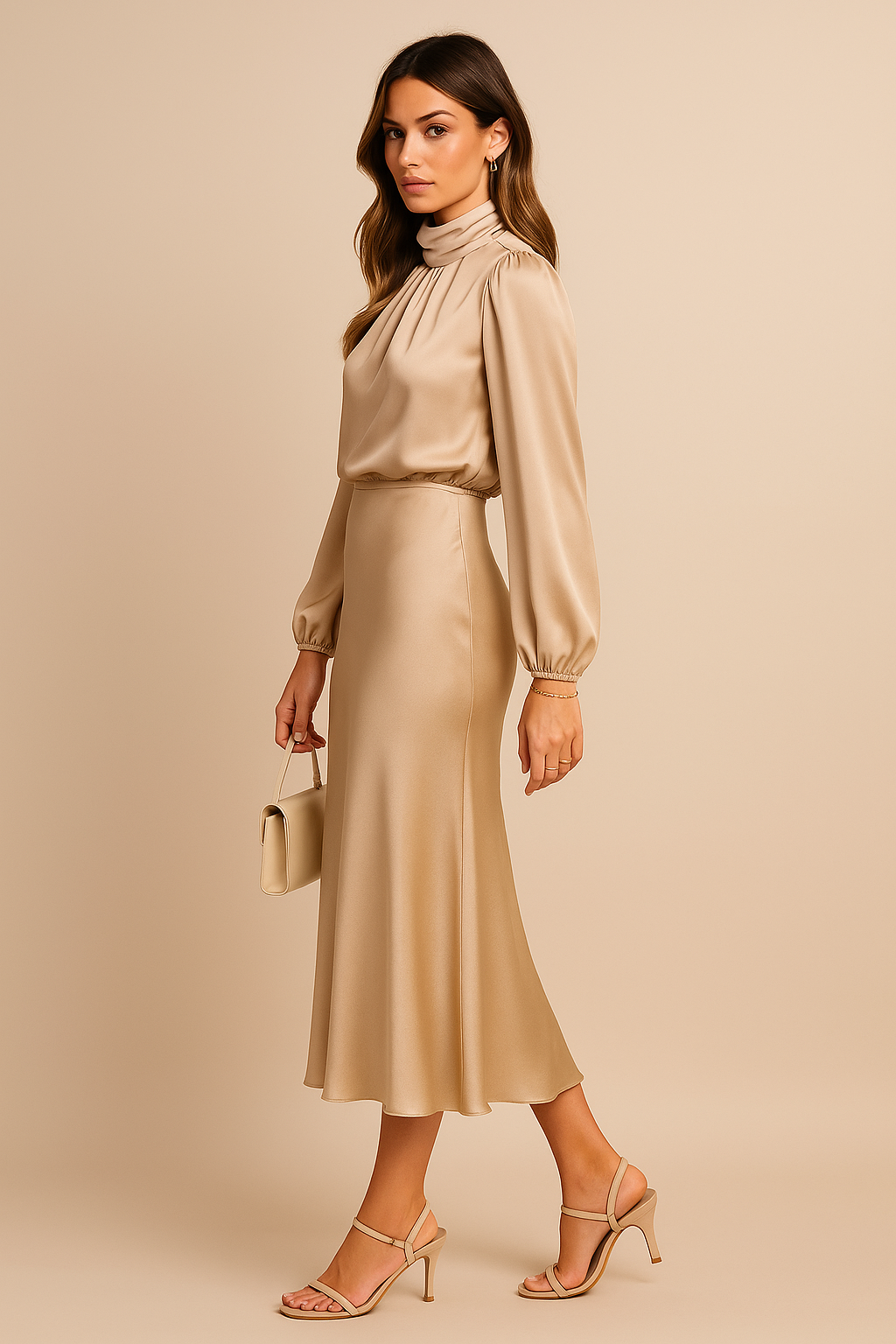Clara – Elegant High Waist Silhouette Dress - Image 2