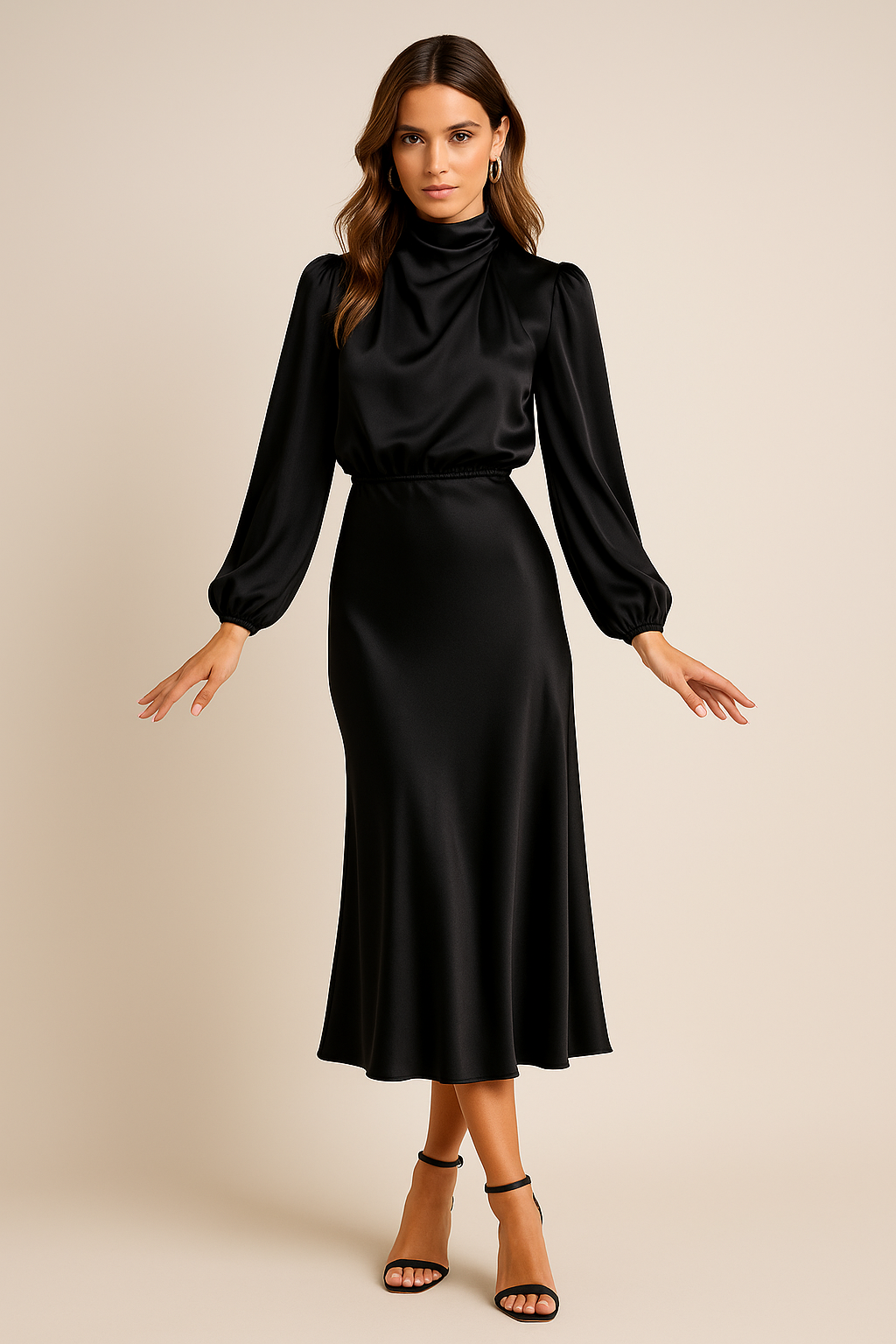 Clara – Elegant High Waist Silhouette Dress - Image 3
