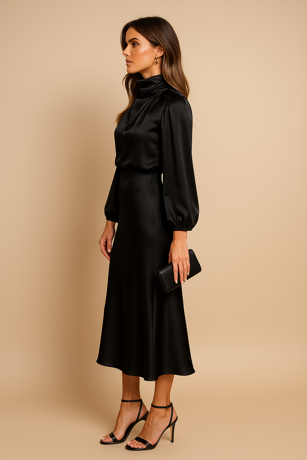Clara – Elegant High Waist Silhouette Dress - Image 4