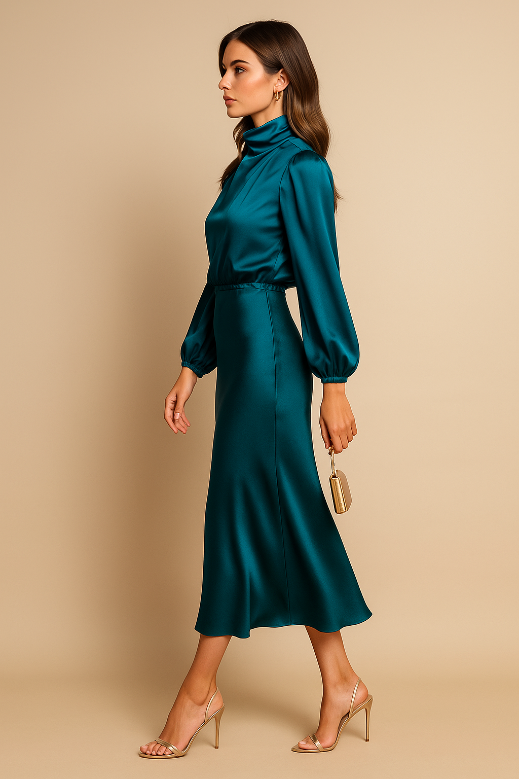 Clara – Elegant High Waist Silhouette Dress - Image 5