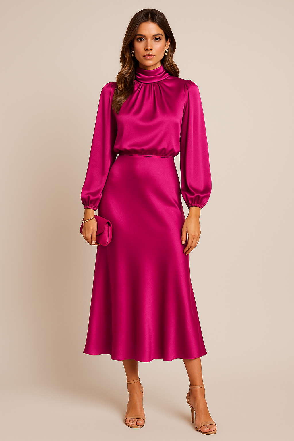 Clara – Elegant High Waist Silhouette Dress - Image 7