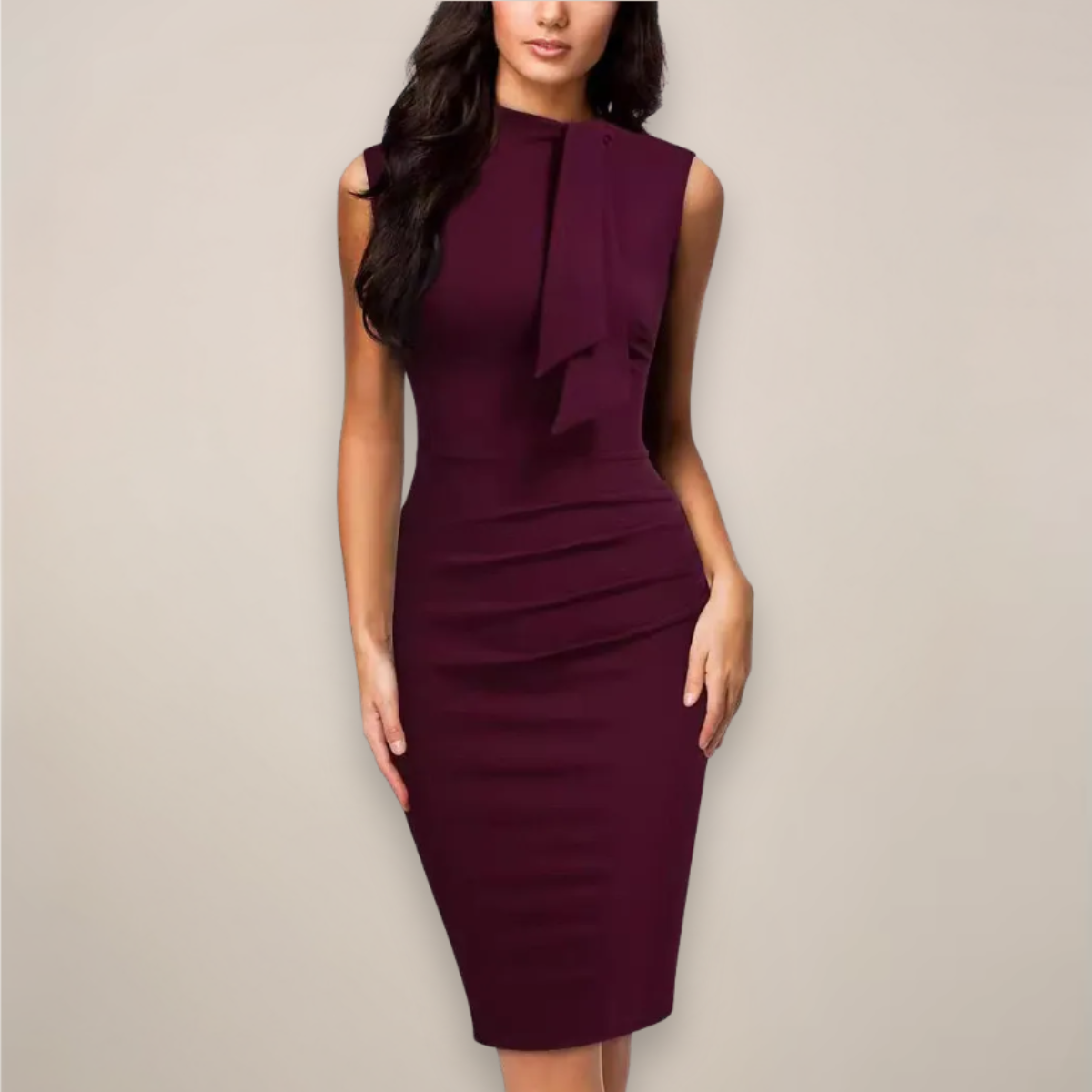 Anneliese – Sleeveless V-Neck Wrap Dress - Image 1
