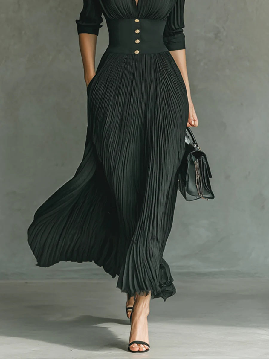 Helga – Women Chic Fitted Waist Dress - Image 4