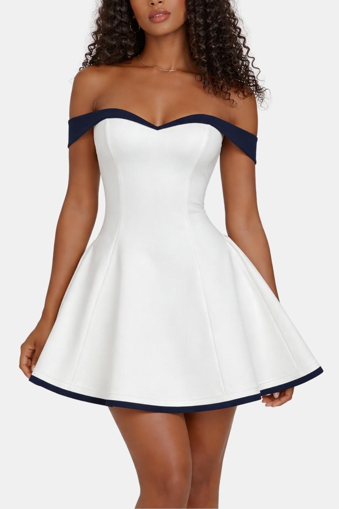 Emilia – Off-Shoulder Sculpted Dress - Image 10