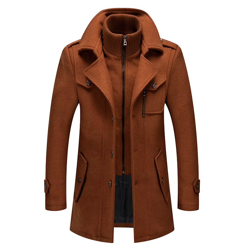 Men's Utility Jacket with a Structured Fit and Zipper - J&B; - 3 - Elvaroza.com