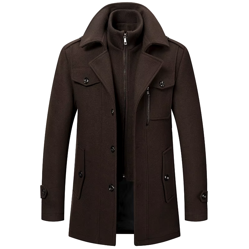 Men's Utility Jacket with a Structured Fit and Zipper - J&B; - 4 - Elvaroza.com