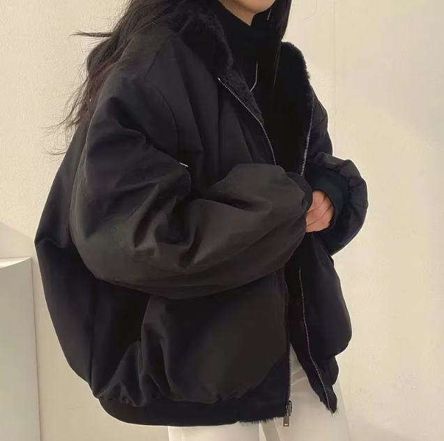 Oversized Down Jacket for Women with Soft Faux Fur Lining - J&B; - 6 - Elvaroza.com