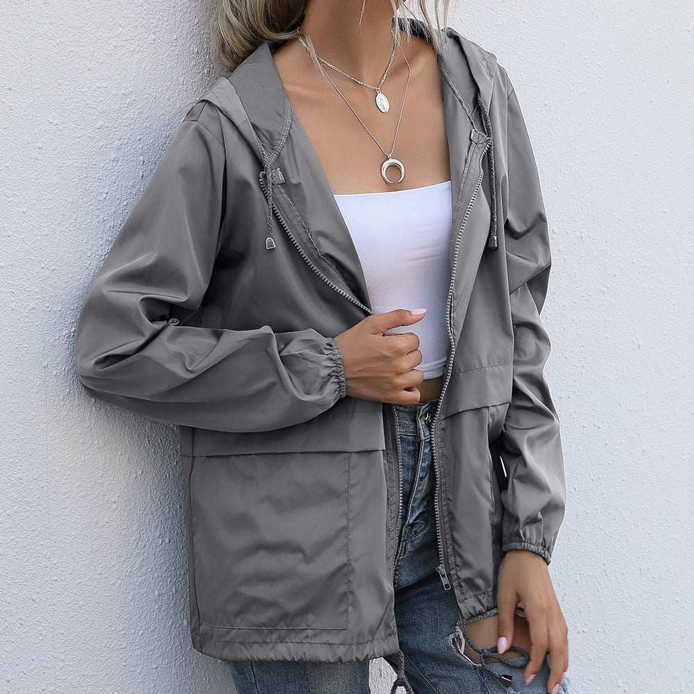 Lightweight women's jacket with a hood and a relaxed fit - J&B; - 4 - Elvaroza.com