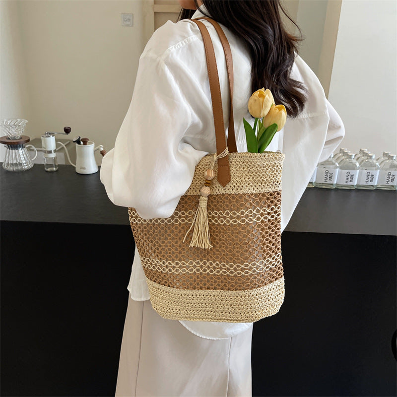Mara – Stylish Woven Beach Bag - Image 4