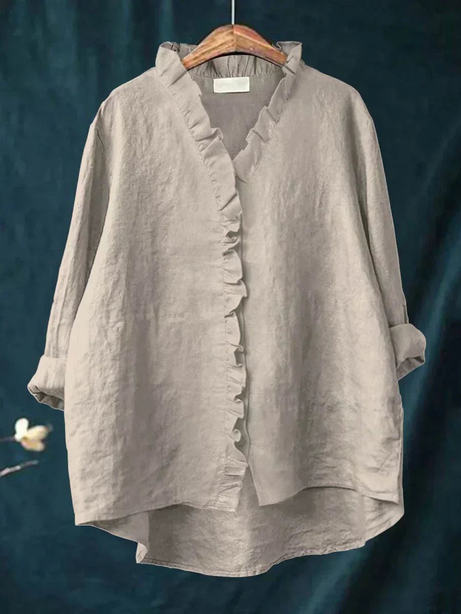 Maja – Ruffle V-Neck Blouse - Image 7