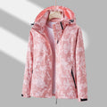 Women's Windbreaker with Hood and Floral Pattern - J&B; - 1 - Elvaroza.com