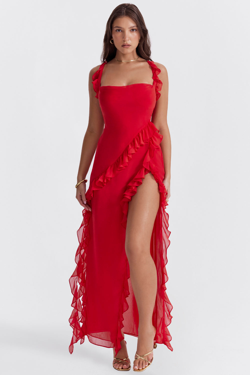 Maren – Elegantes Maxikleid mit Rüschen für Damen - Image 2