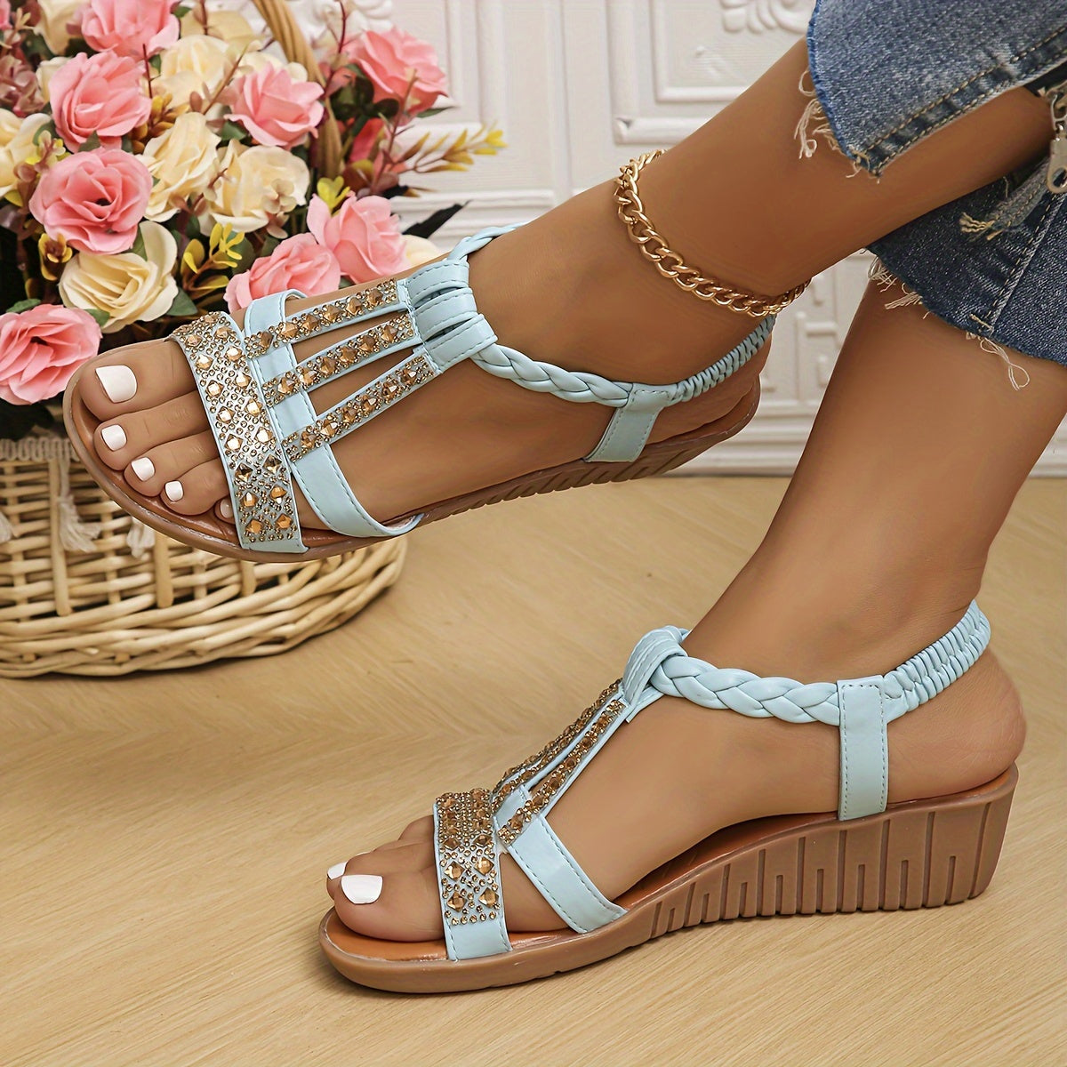 Lieselotte – Strap Wedge Summer Sandals - Image 15