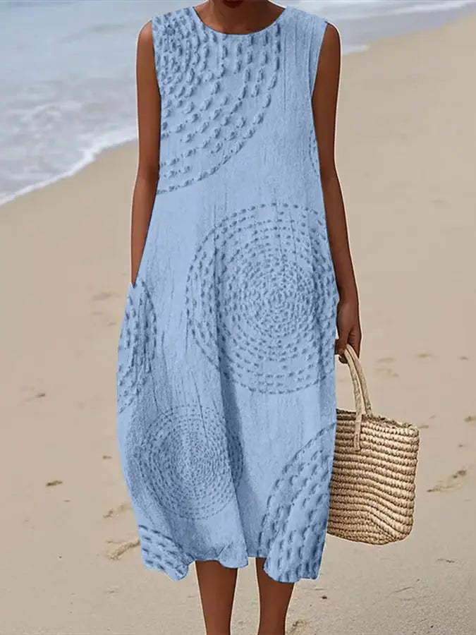 Sienna –  Sleeveless Round-neck Dress - Image 3