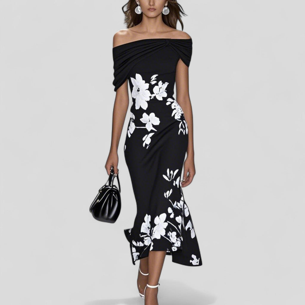 Lila – Women Floral Print Evening Dress - Image 3