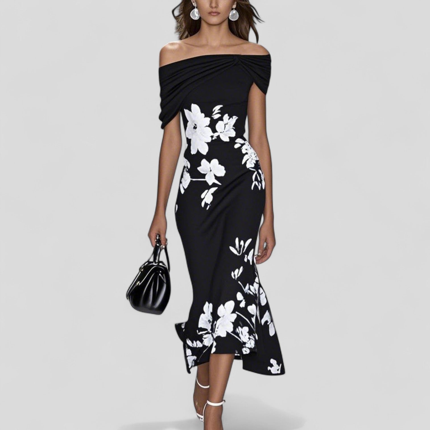 Lila – Women Floral Print Evening Dress - Image 3