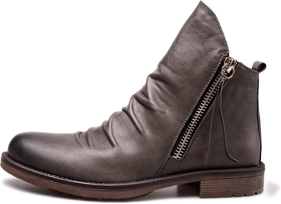 Men's Ankle Boots with a Zipper and a Soft Fit - J&B; - 4 - Elvaroza.com