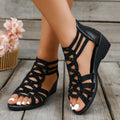 Daniela – Elegant Open Toe Wedge Sandals - Image 6