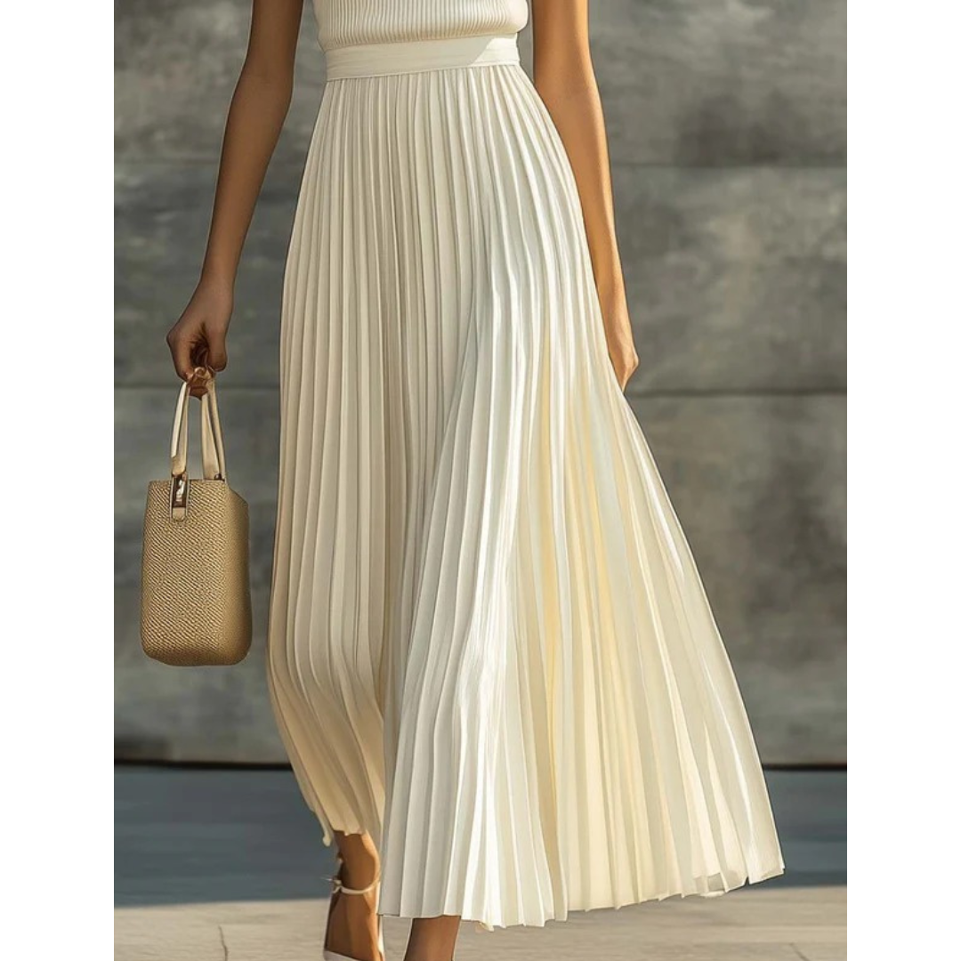 Maxi Dress Women's Pleated Design with Elegant Silhouette - Image 2