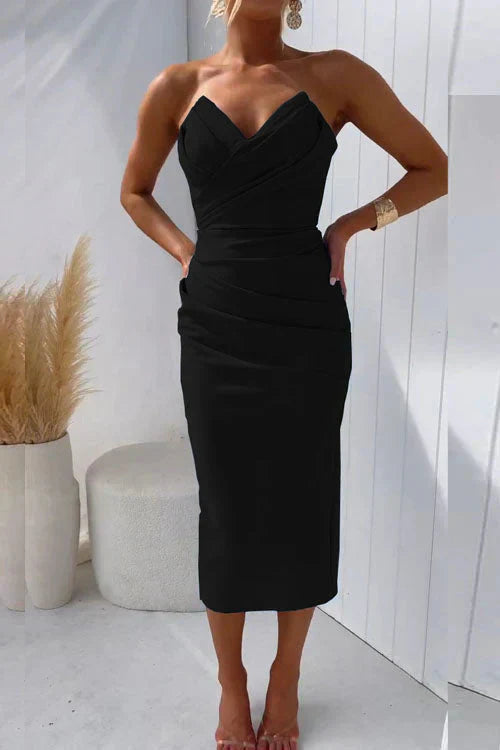 Luisa – Women Strapless Midi Dress - Image 10
