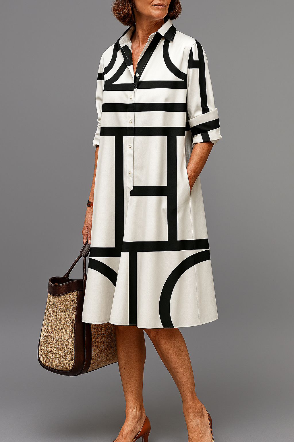 Thea – Elegant Shirt Dress - Image 1