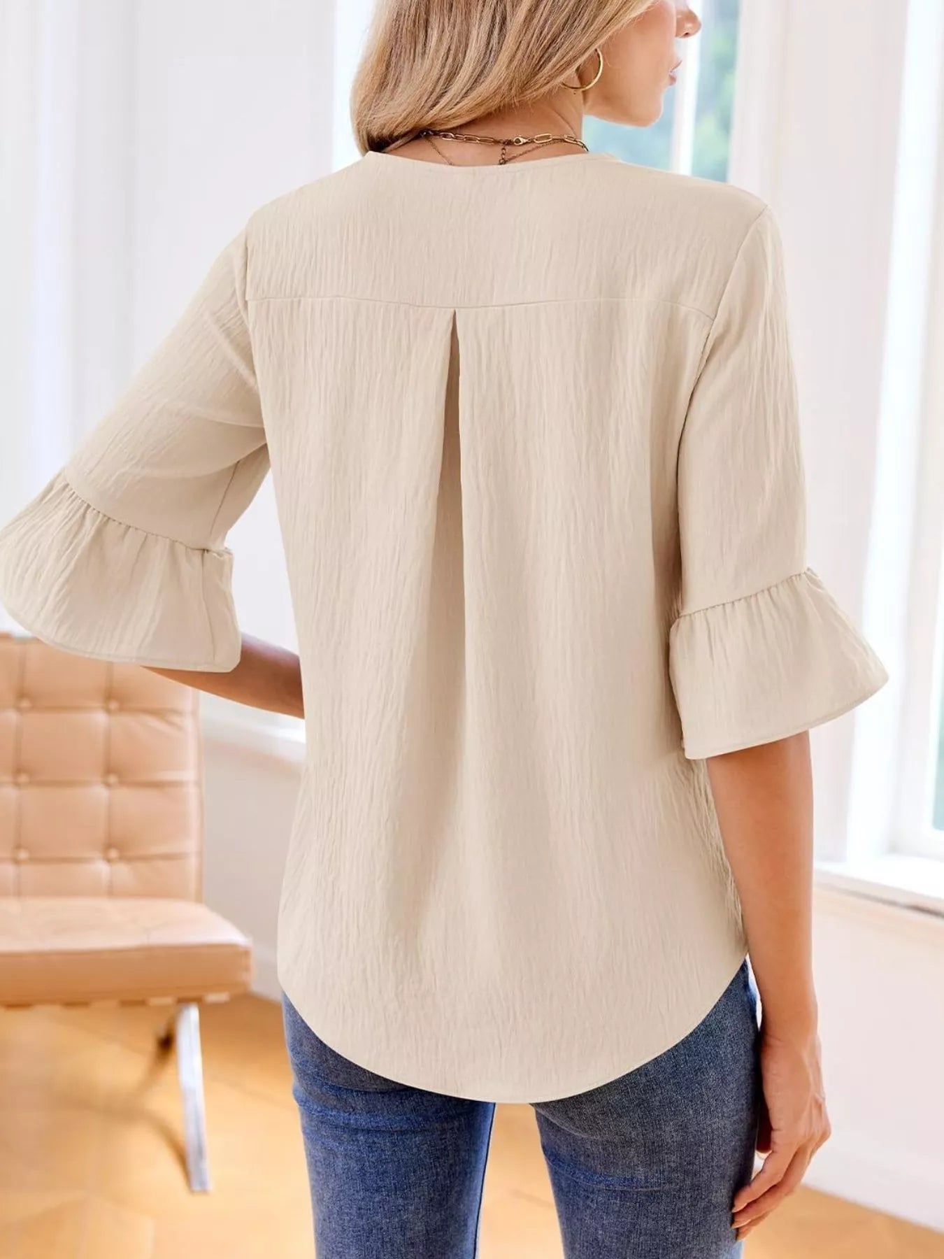 Annika – Ruffled Elegance Blouse - Image 3