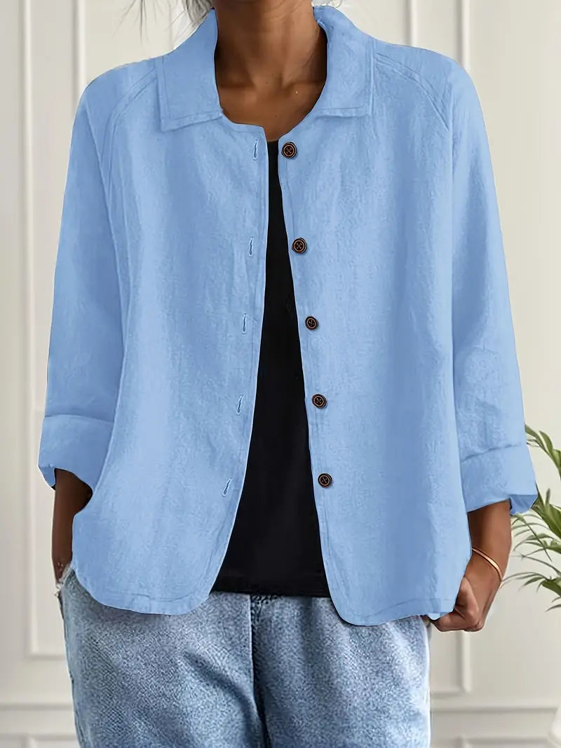 Johanna – Women Casual Button-Up Top - Image 1