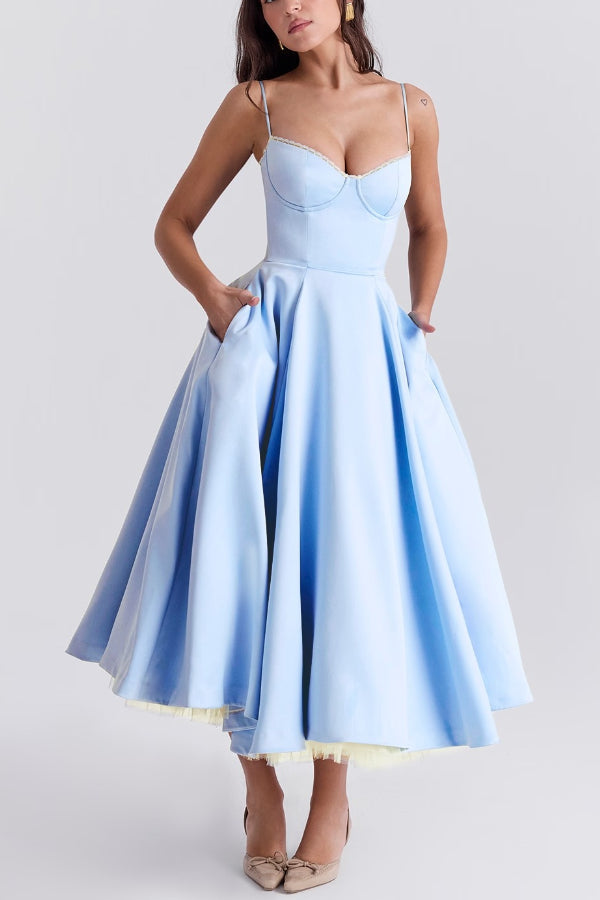 Marie – Strapless V-neck sleeveless Dress - Image 35