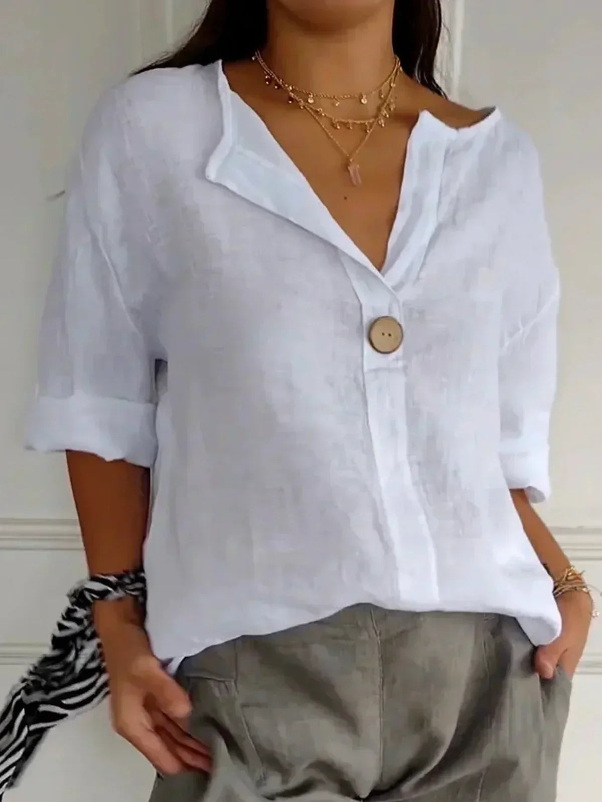 Melanie – Women’s Casual V-Neck Blouse - Image 4