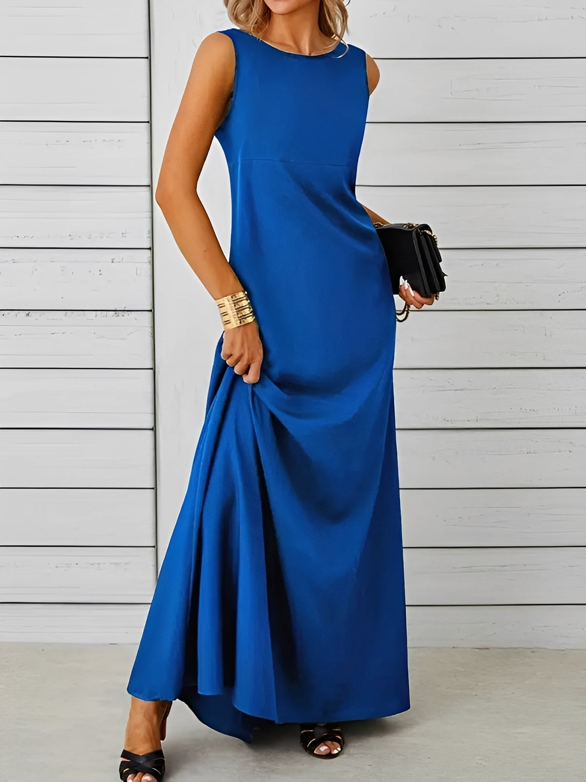Maxi Dress Women's Sleek Silhouette with Flattering Flow - Image 5