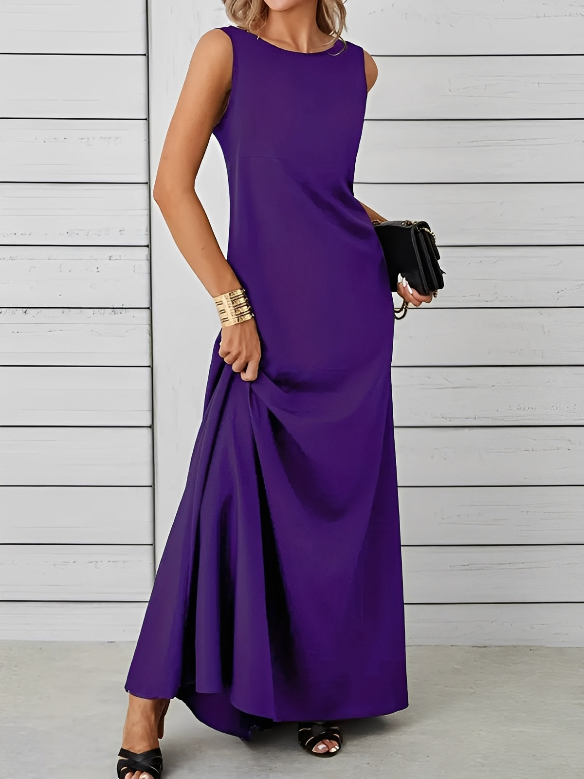 Maxi Dress Women's Sleek Silhouette with Flattering Flow - Image 6