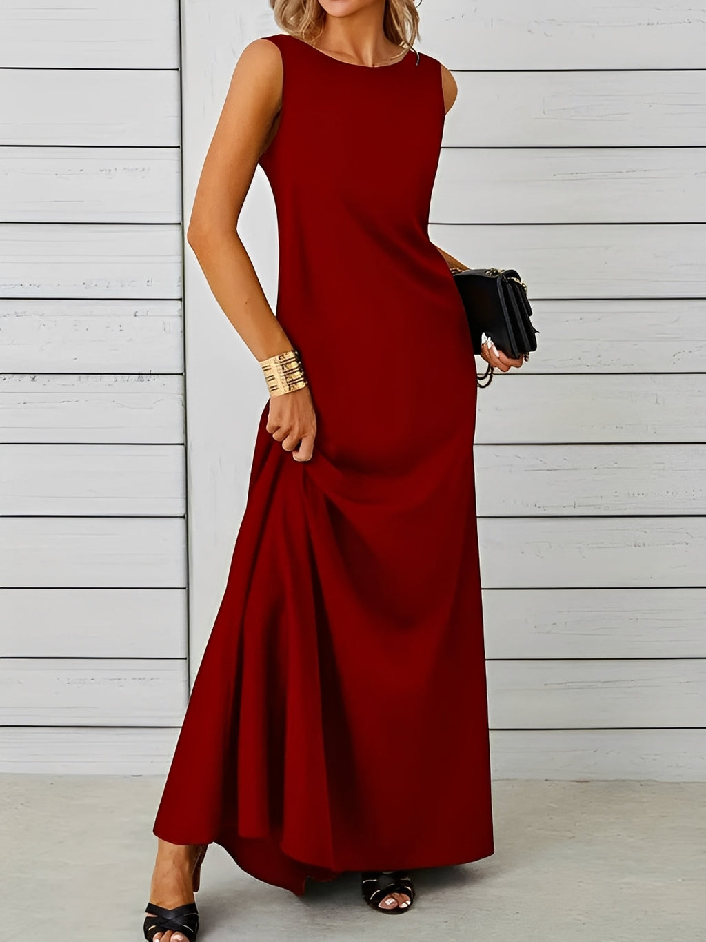 Maxi Dress Women's Sleek Silhouette with Flattering Flow - Image 7