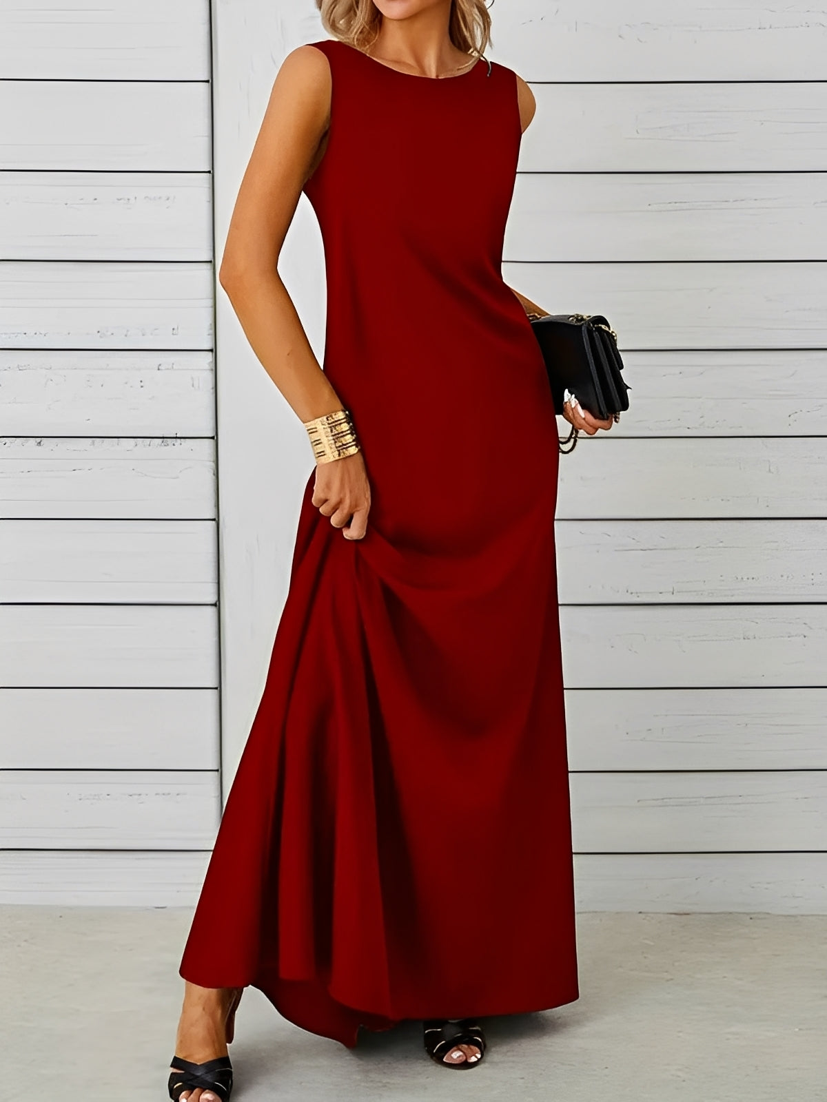 Maxi Dress Women's Sleek Silhouette with Flattering Flow - Image 7