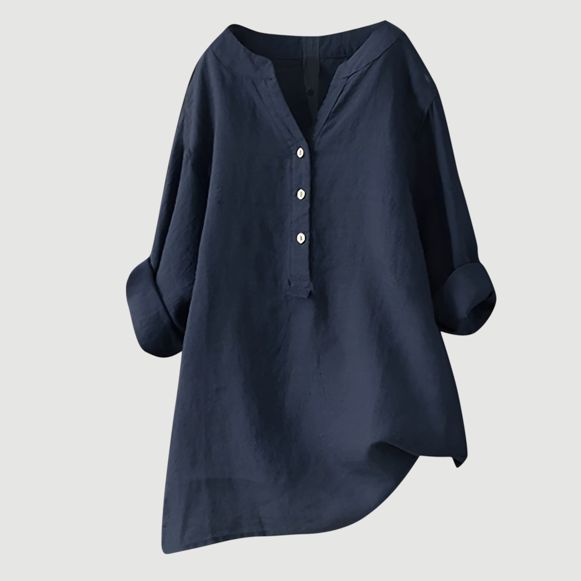 Ingrid – Women Button Tunic Blouse - Image 2