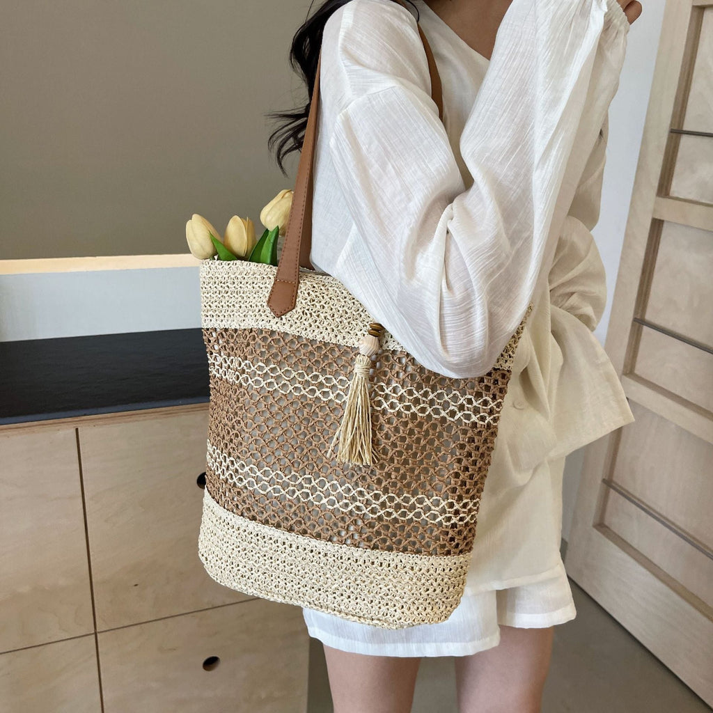 Mara – Stylish Woven Beach Bag - Image 7