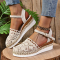 Annika – Women Crochet Wedge Sandals - Image 6