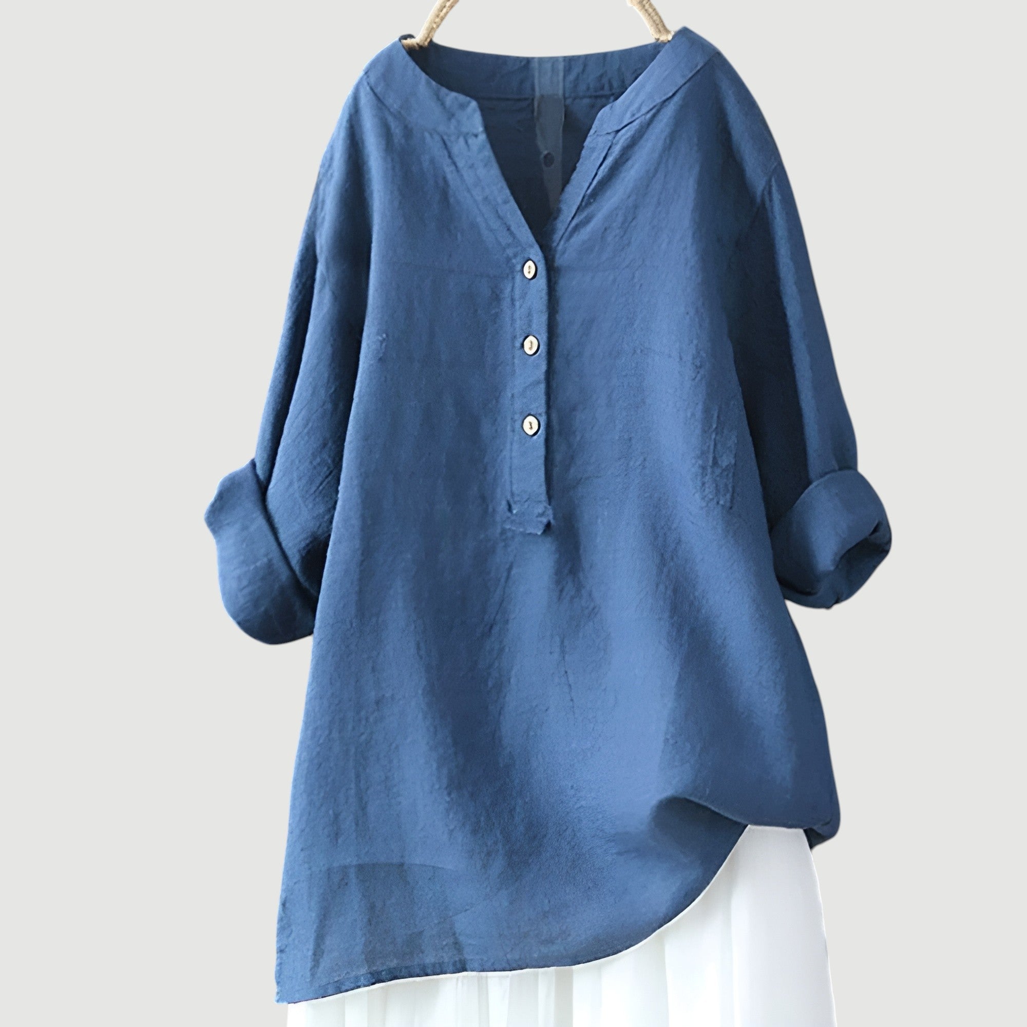 Ingrid – Women Button Tunic Blouse - Image 5