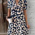 Lila – Women Short Sleeve Leopard Print Dress - Image 12