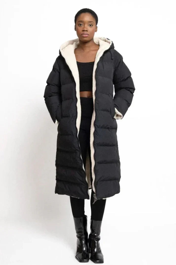 Longline Jacket Women's with Hood and Textured Finish - Image 2