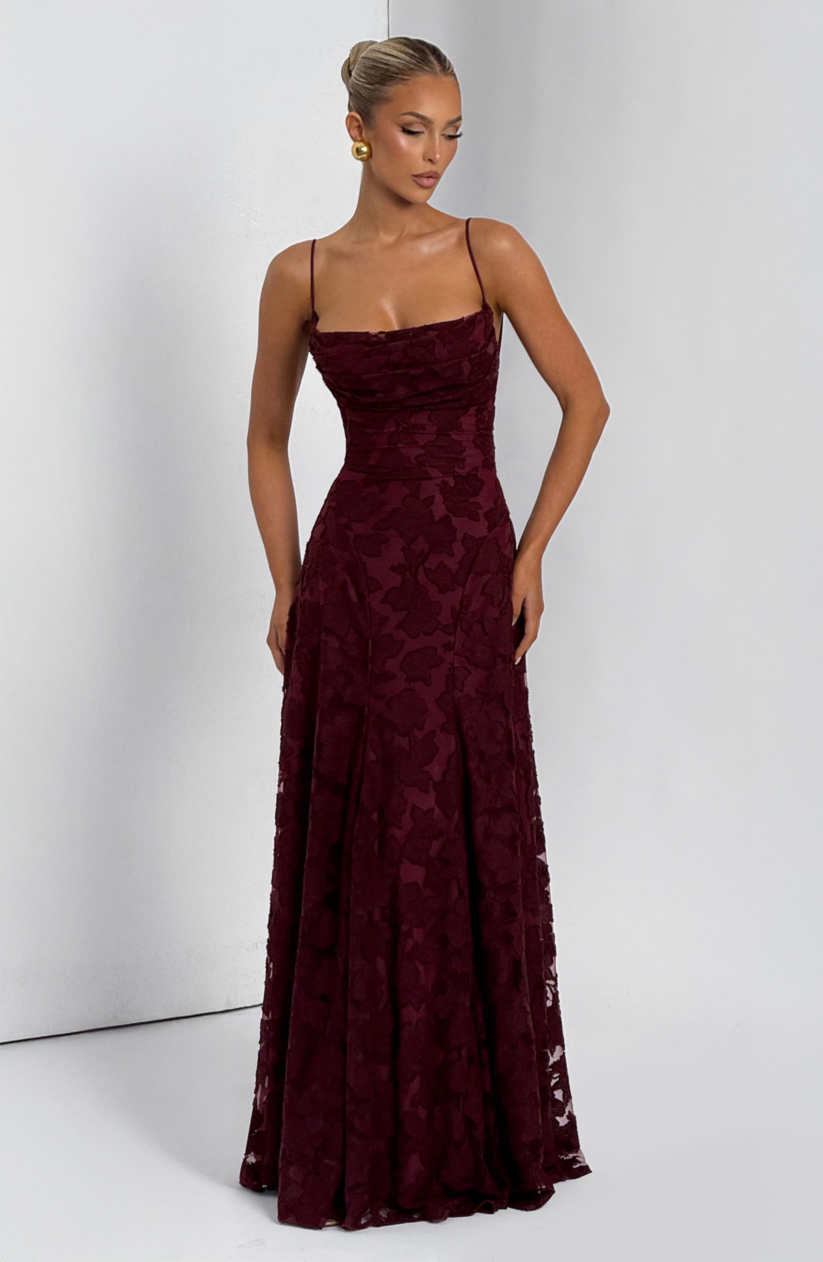 Maxi Dress Women's Elegant Floral Design with Flattering Silhouette - Image 17