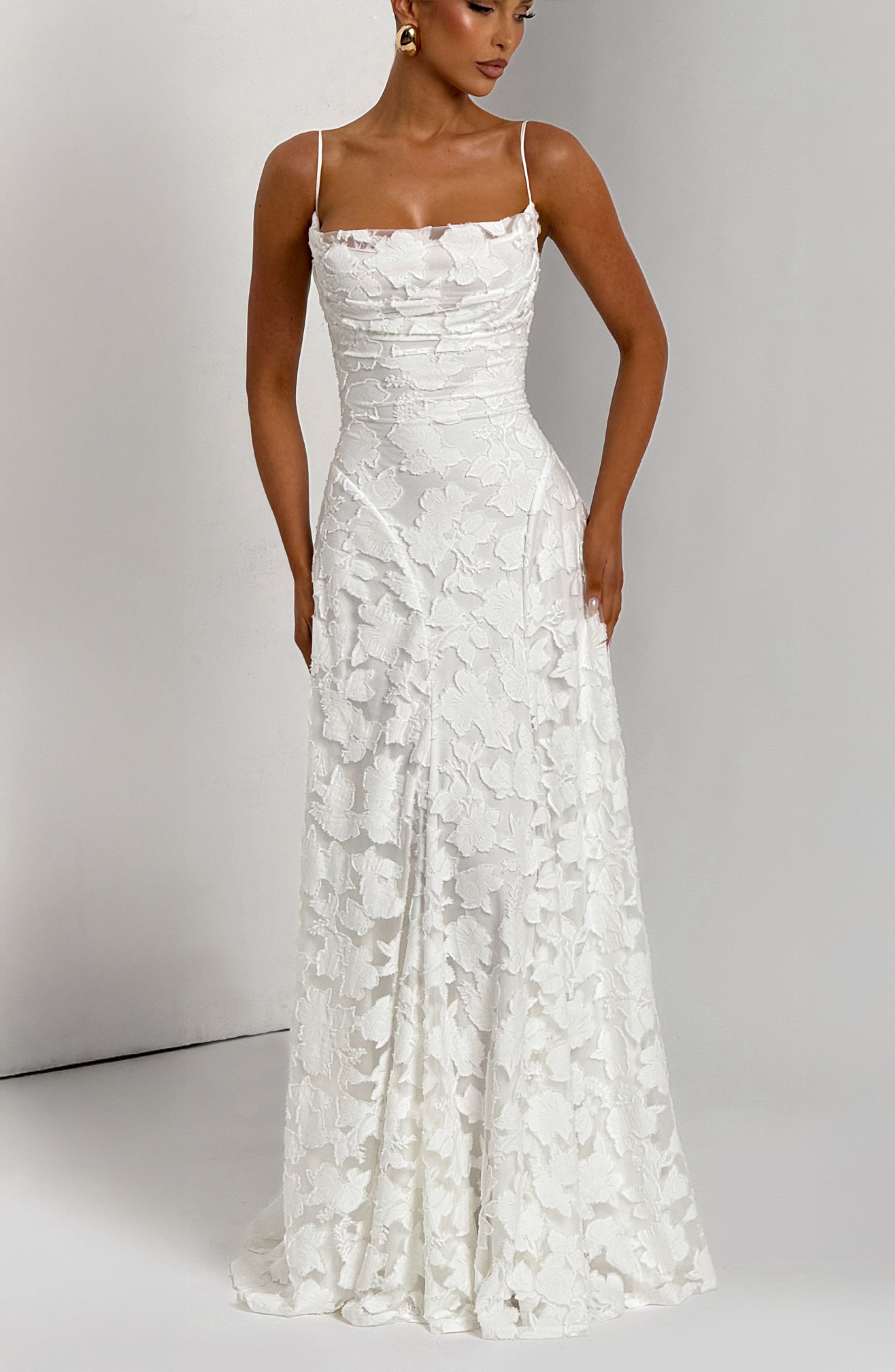 Maxi Dress Women's Elegant Floral Design with Flattering Silhouette - Image 9
