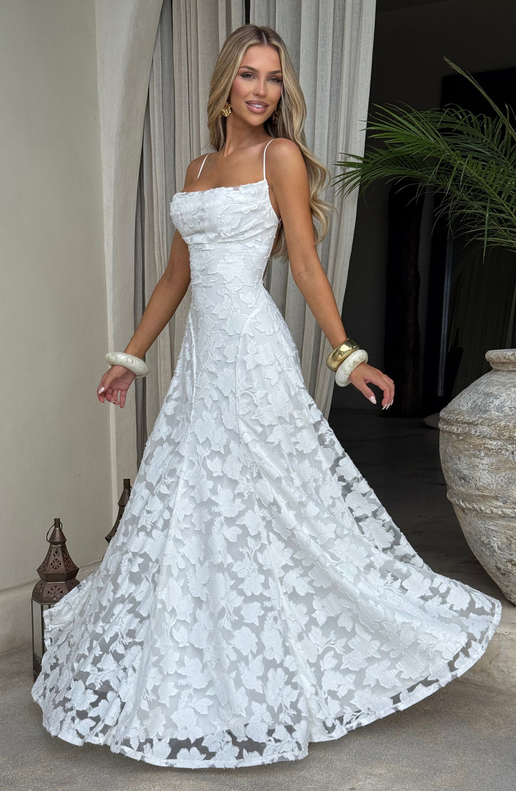Maxi Dress Women's Elegant Floral Design with Flattering Silhouette - Image 10