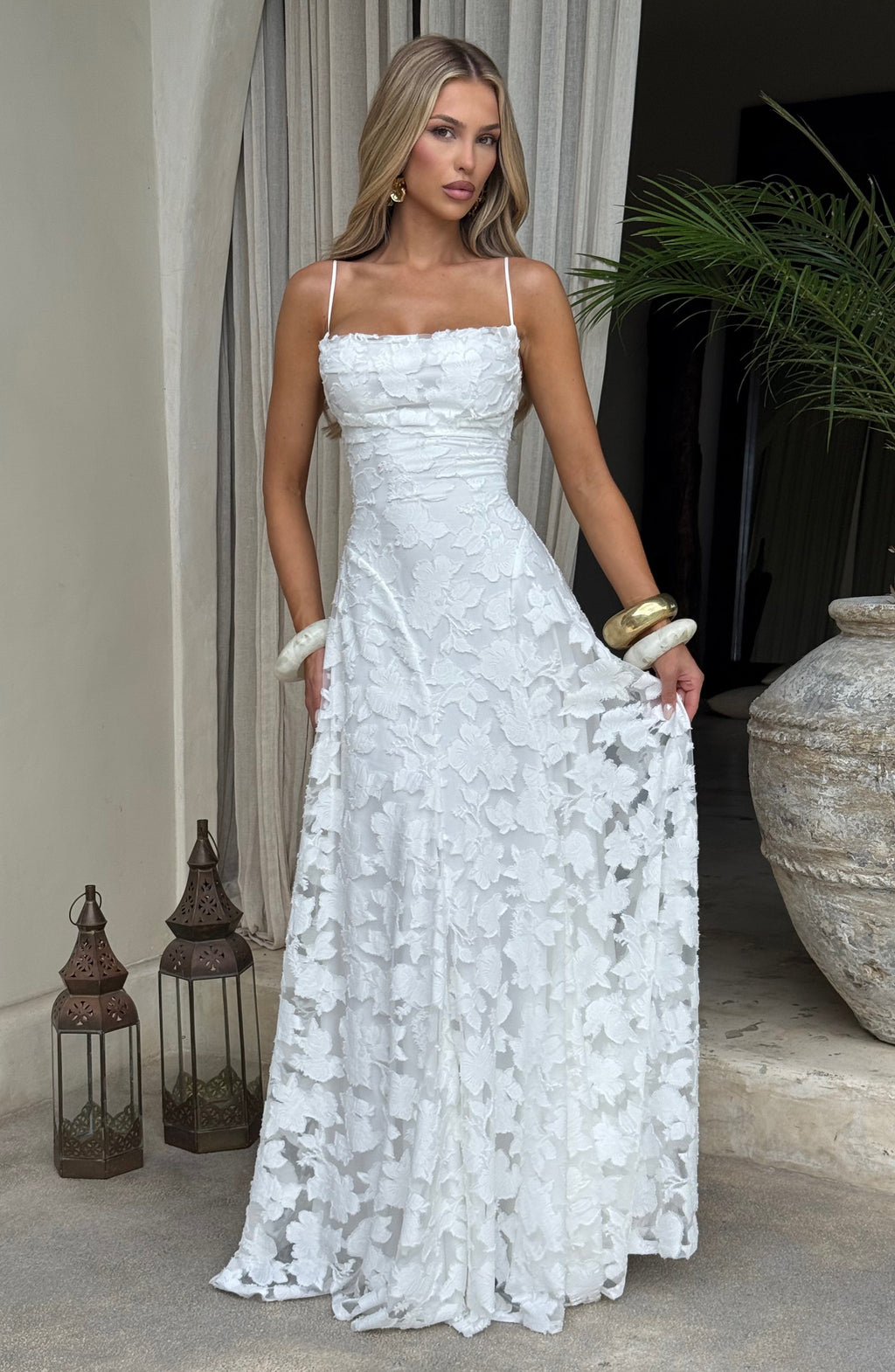 Maxi Dress Women's Elegant Floral Design with Flattering Silhouette - Image 11