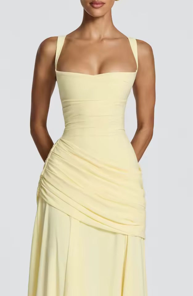 Maxi Dress Women with Structured Bodice and Flowing Skirt - Image 5