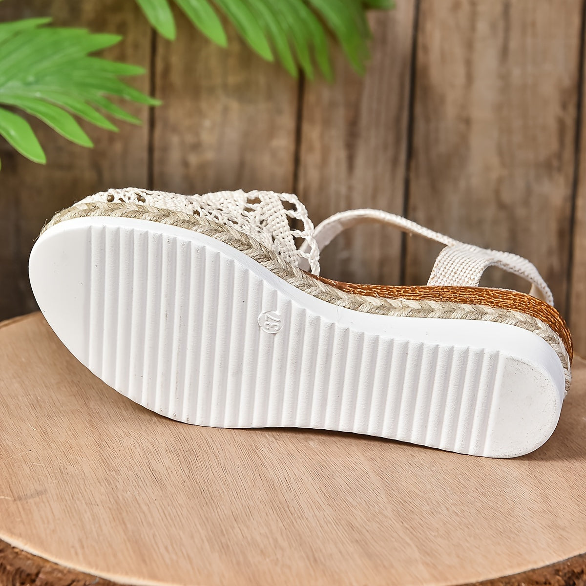 Annika – Women Crochet Wedge Sandals - Image 7