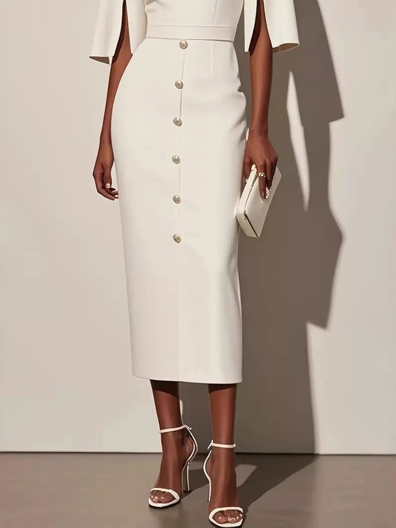 Elvira – Elegant Slit Sleeve Dress - Image 6
